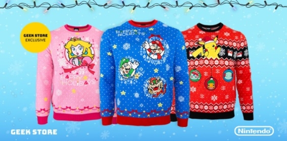 Official Nintendo Xmas sweaters revealed exclusive to Geek Store