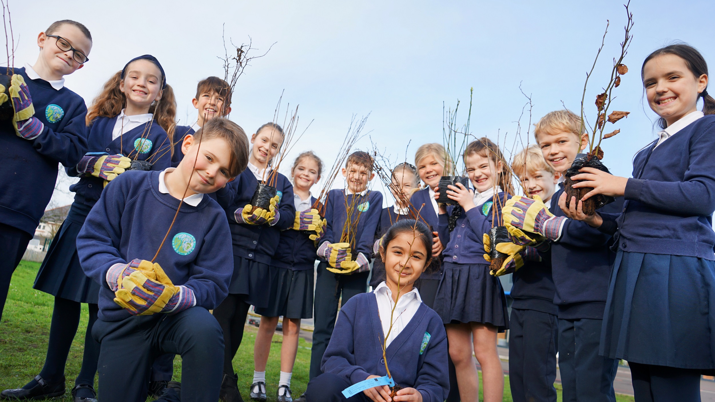 Greenconscious schoolchildren plant first trees to help offset Air